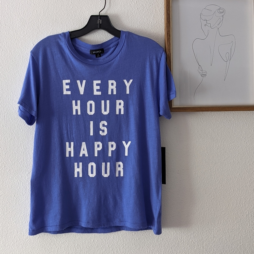 {Wildfox} Brand New Always Happy Keke Tee